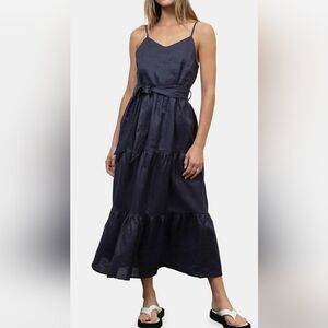Moon River Tiered Midi Dress